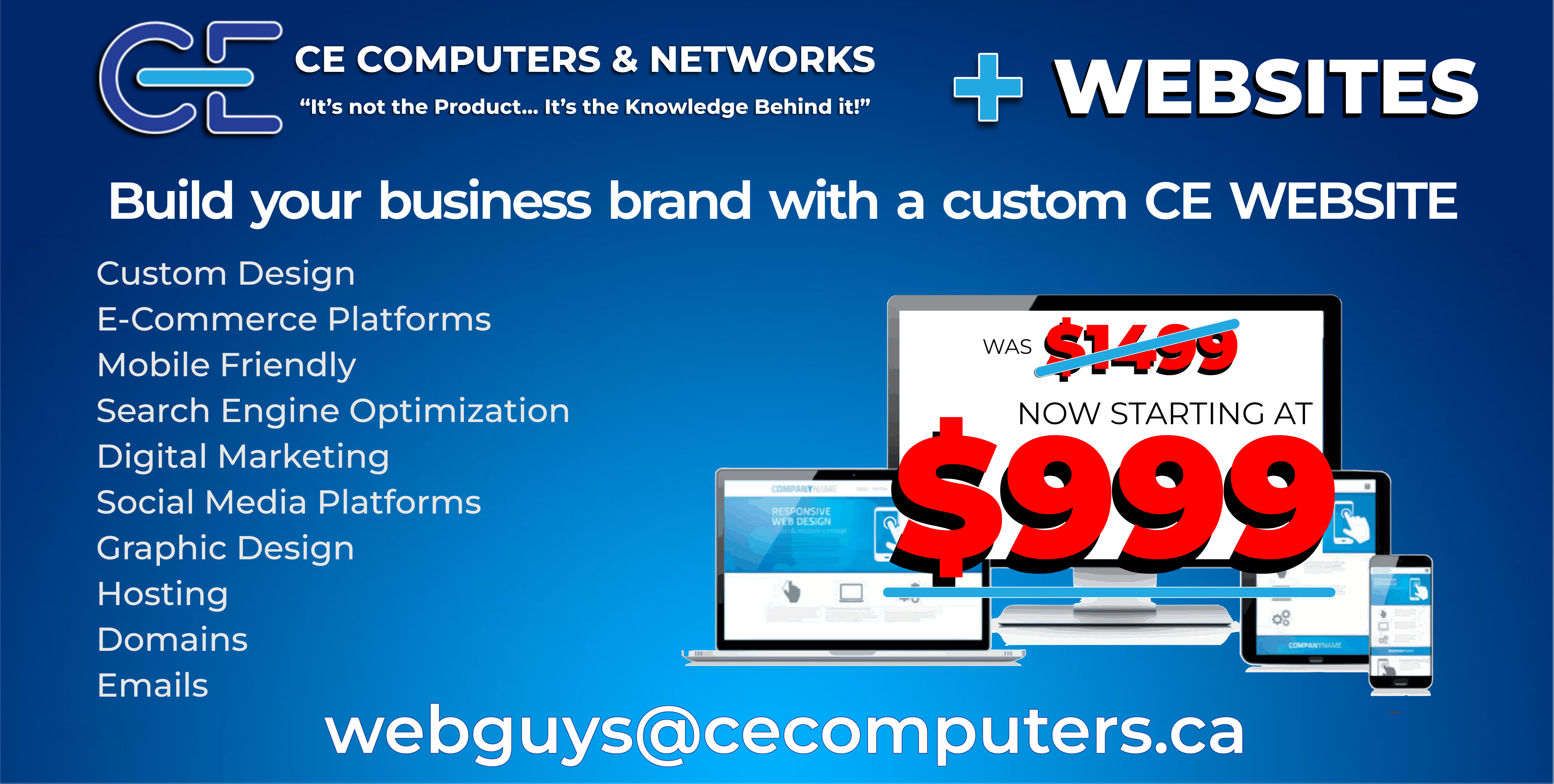 CE Computers Website Development North Bay Ontario